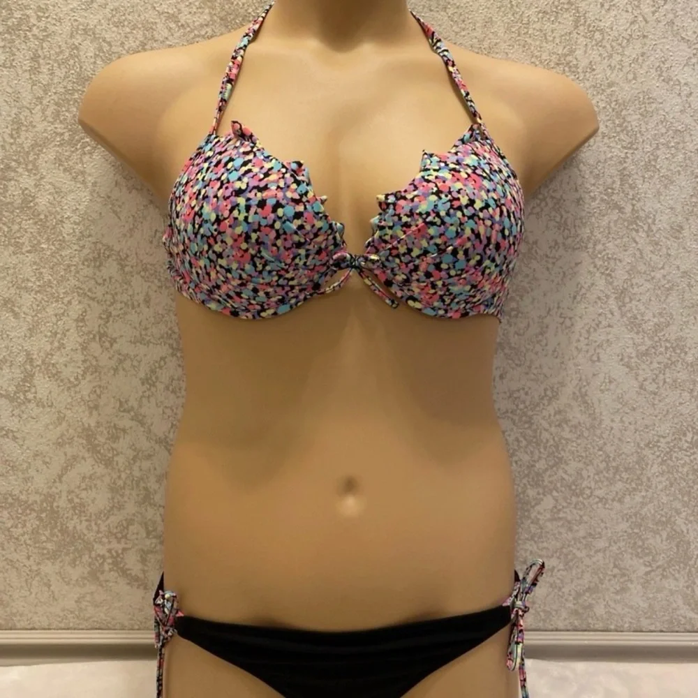 Victoria's Secret Multicolor Confetti Print Bikini